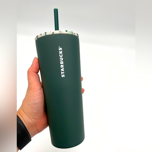 Starbucks Other - Starbucks Europe Limited Tumblr Terrazzo Stainless Steel Matte Green 16oz Cup